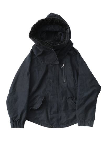 Y-3 - detachable fur hooded jacket