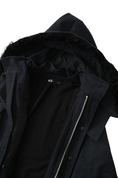 Y-3 - detachable fur hooded jacket
