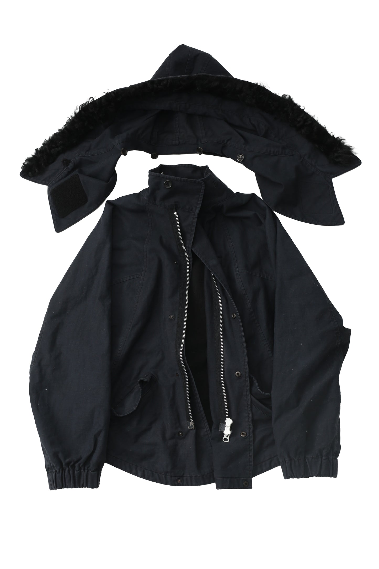 Y-3 - detachable fur hooded jacket