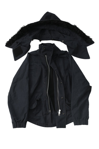 Y-3 - detachable fur hooded jacket