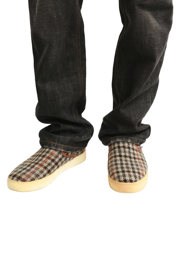 UNDERCOVER - HARRIS TWEED CHECKED SNEAKERS
