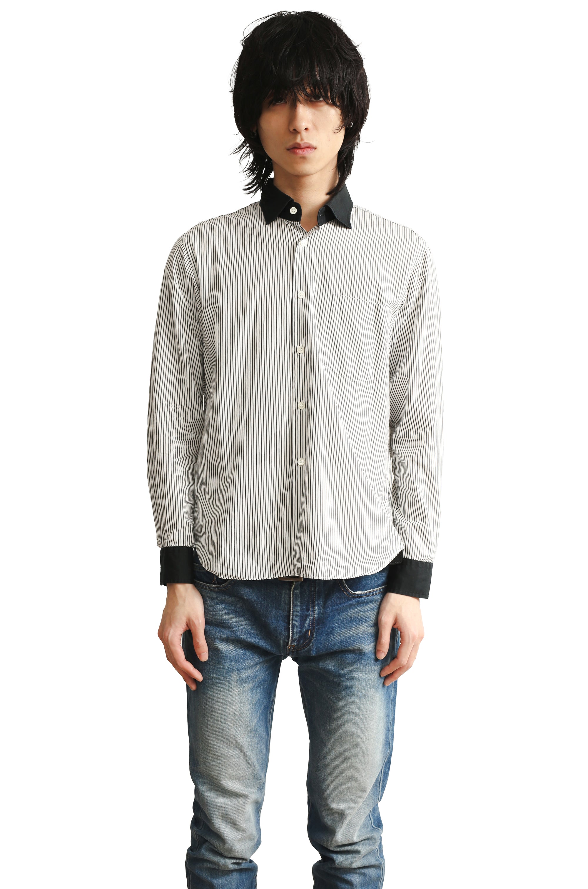 COMME DES GARCONS HOMME PLUS - CLERIC STRIPED SHIRT