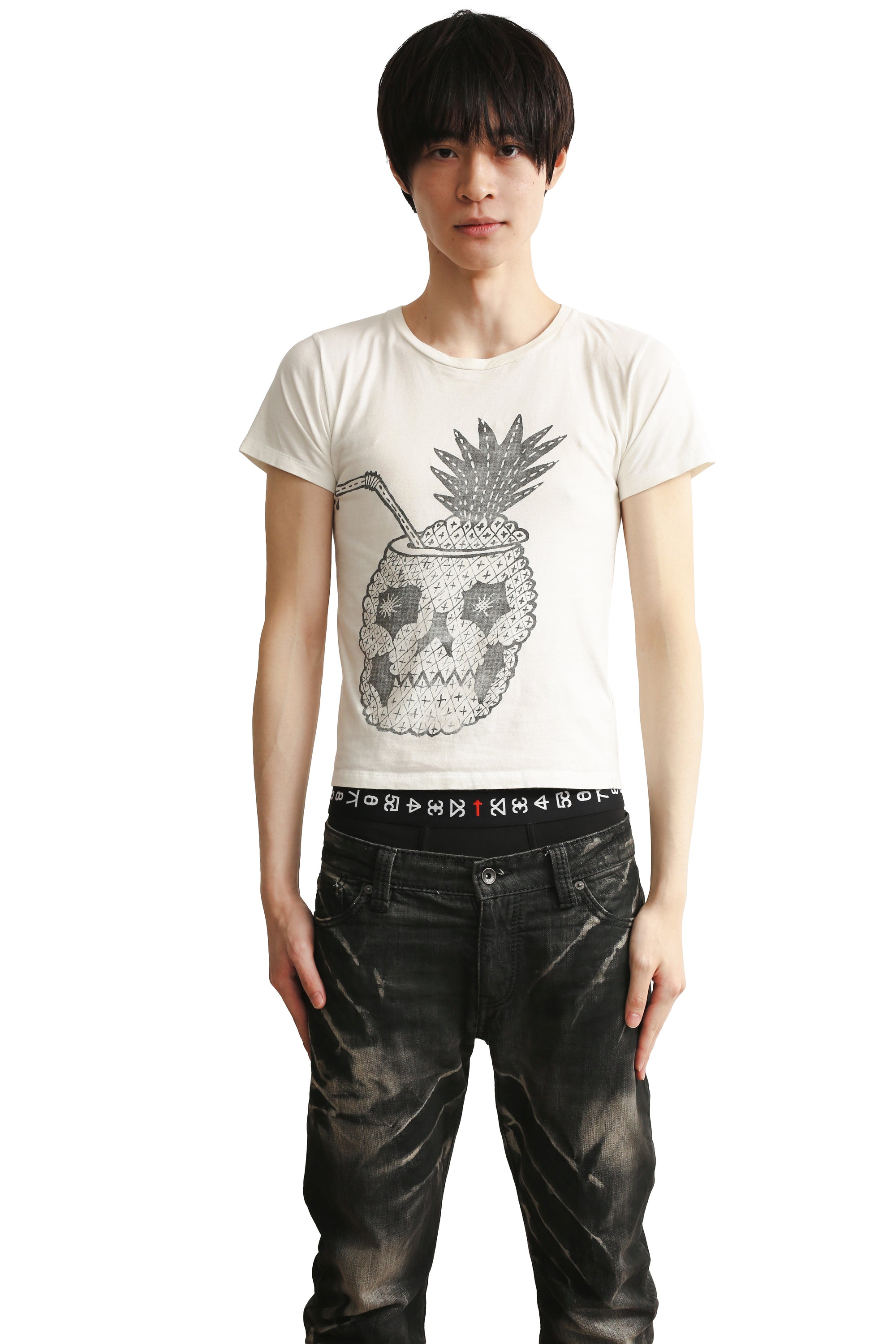 SAINT LAURENT PARIS - CROPPED TEE