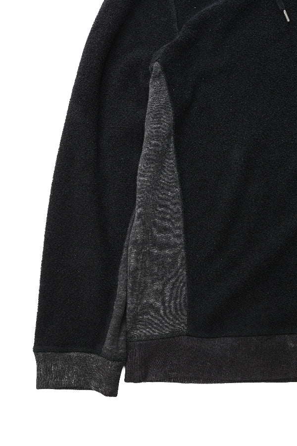 BI COLOR KNIT HOODIE