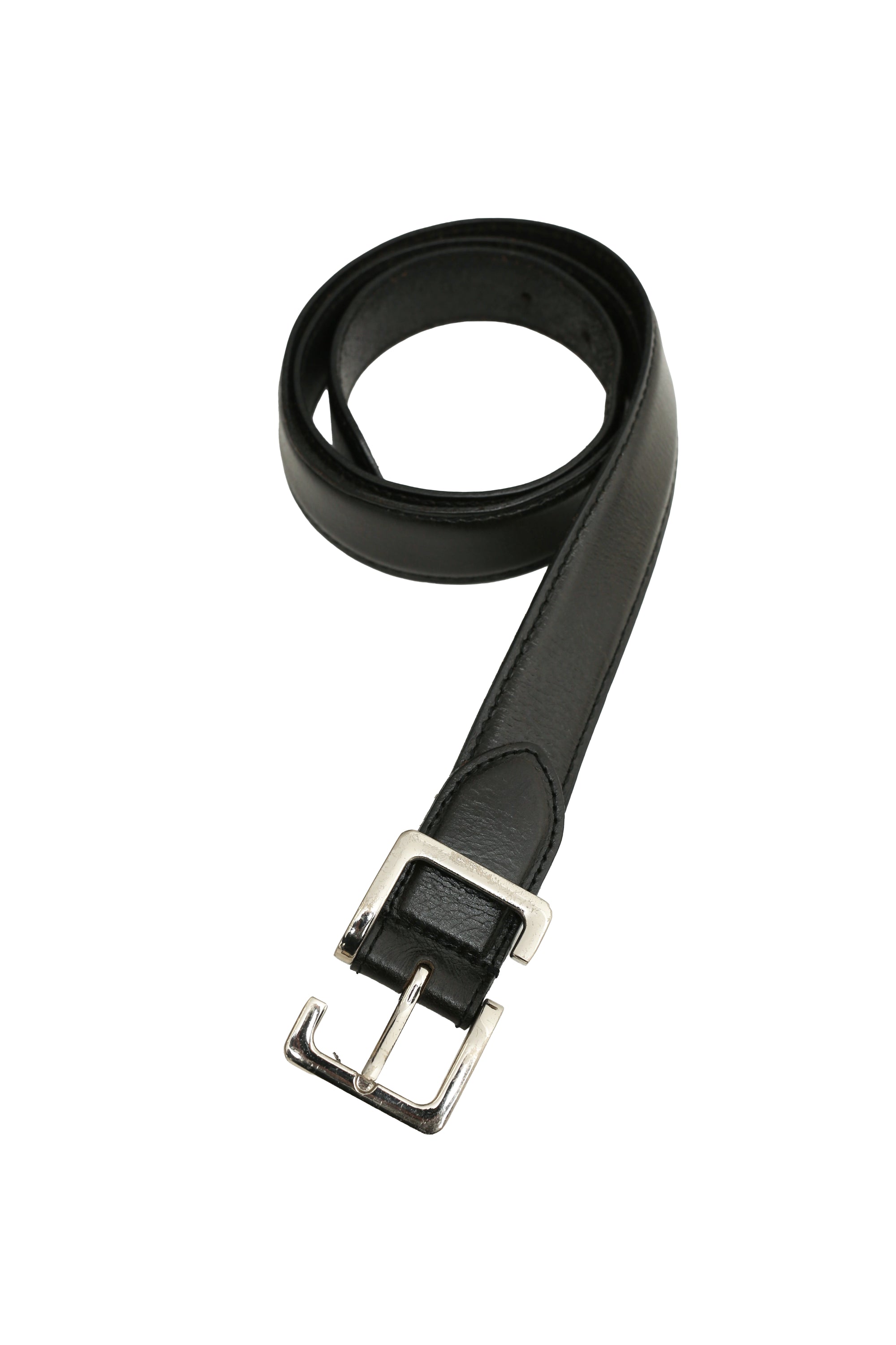 SHAPED BUCKLE LEATHER BELT