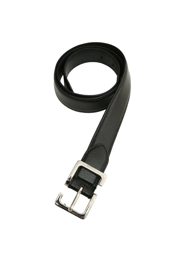 SHAPED BUCKLE LEATHER BELT