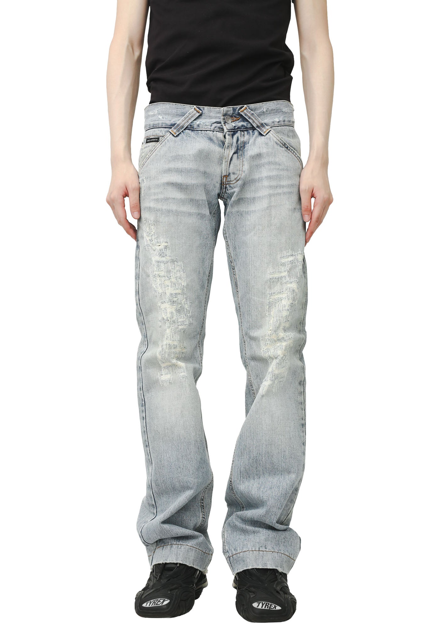 D&G - CRASHED STRAIGHT JEANS