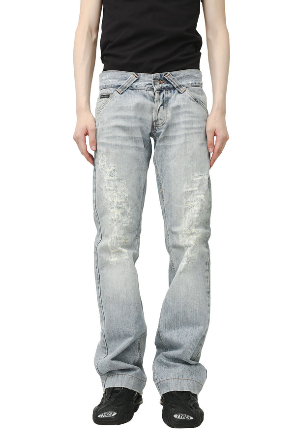 D&G - CRASHED STRAIGHT JEANS