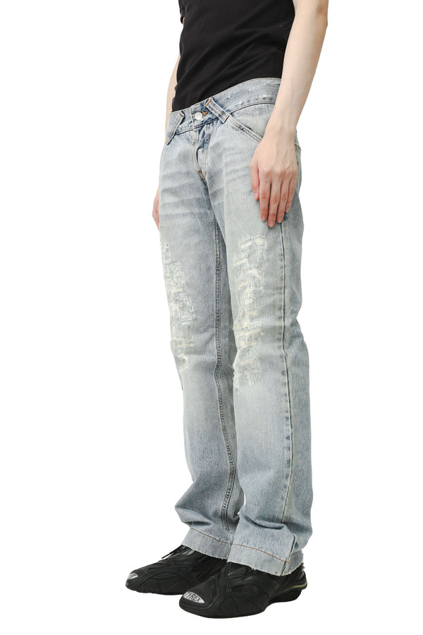 D&G - CRASHED STRAIGHT JEANS