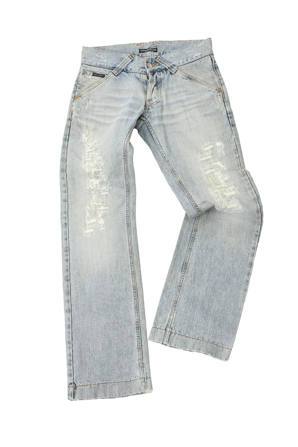 D&G - CRASHED STRAIGHT JEANS