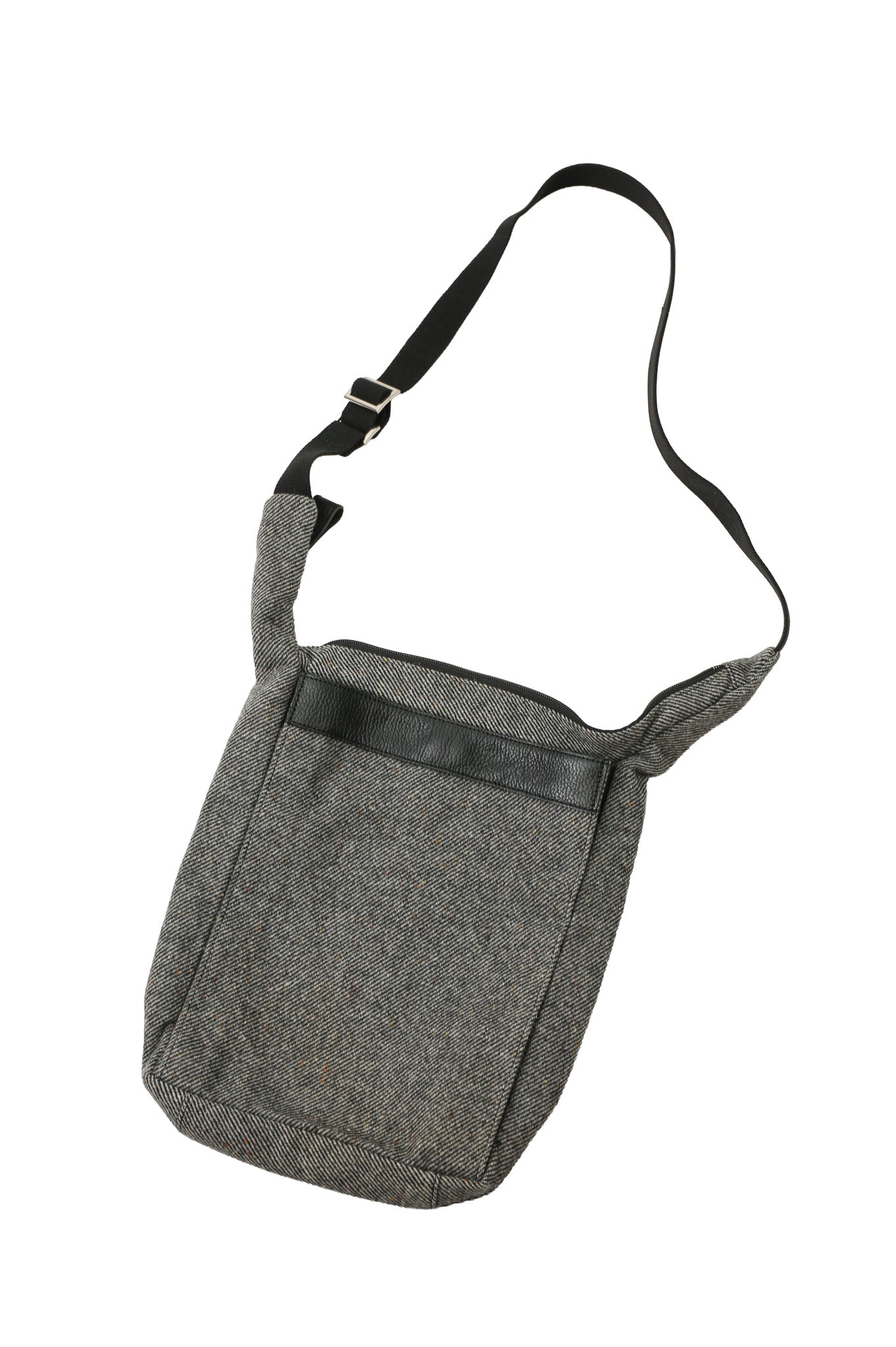 LEATHER BLEND TWEED SHOULDER BAG