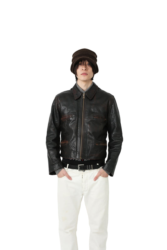 1980s Leather drizzler jacket