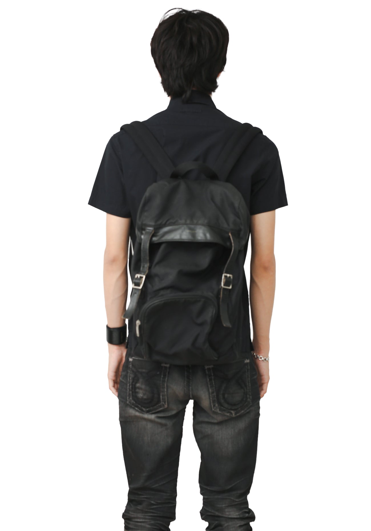 SAINT LAURENT PARIS - LEATHER BLEND BACKPACK
