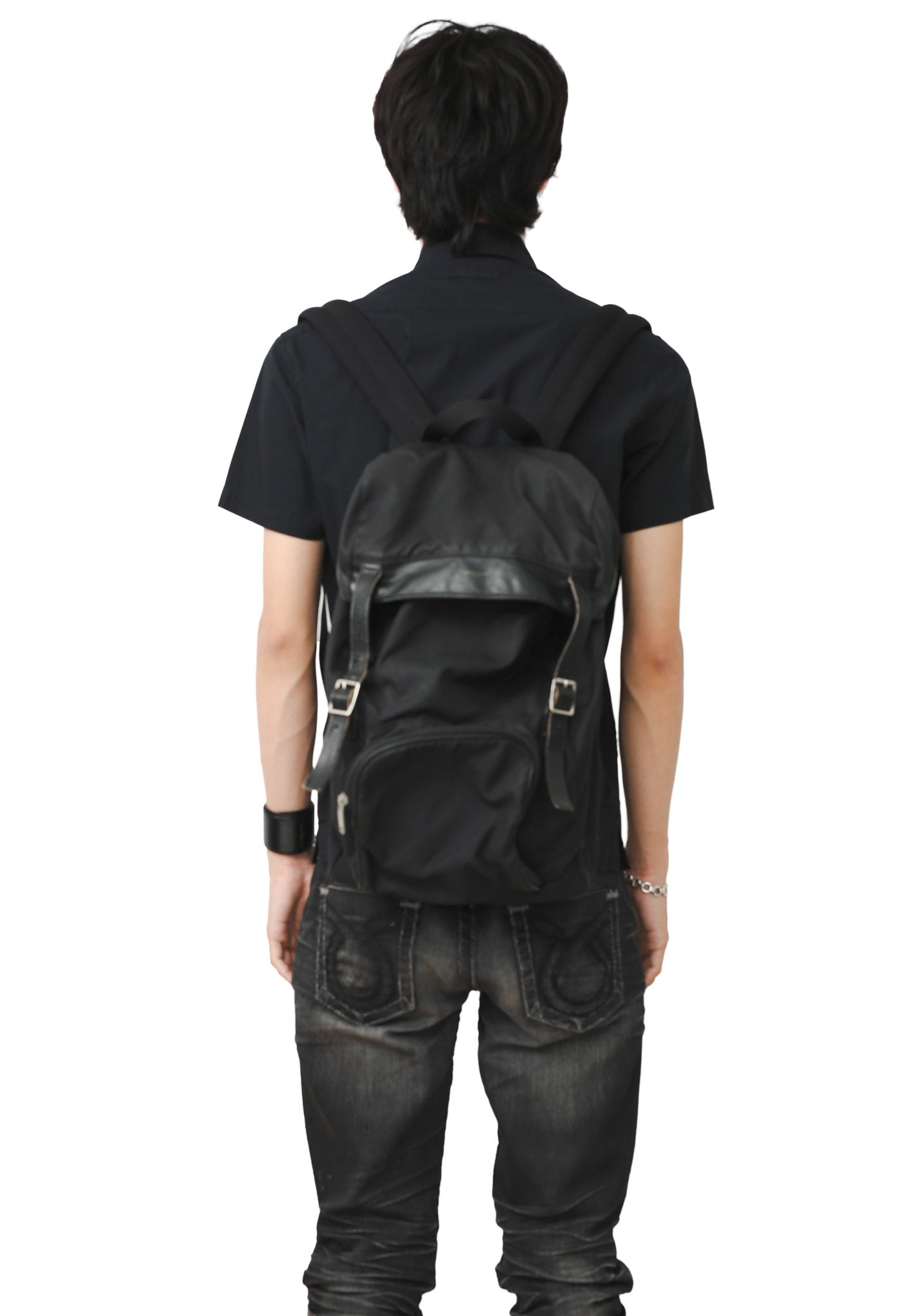 SAINT LAURENT PARIS - LEATHER BLEND BACKPACK