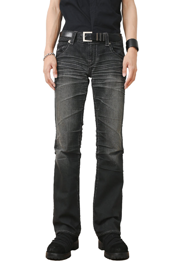 VINTAGE FADED SEMI FLARE JEANS