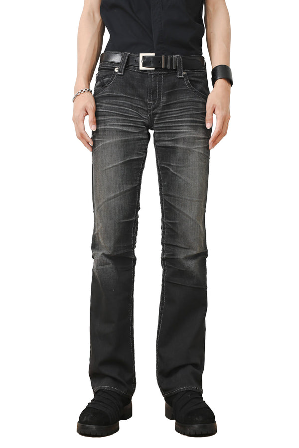 VINTAGE FADED SEMI FLARE JEANS