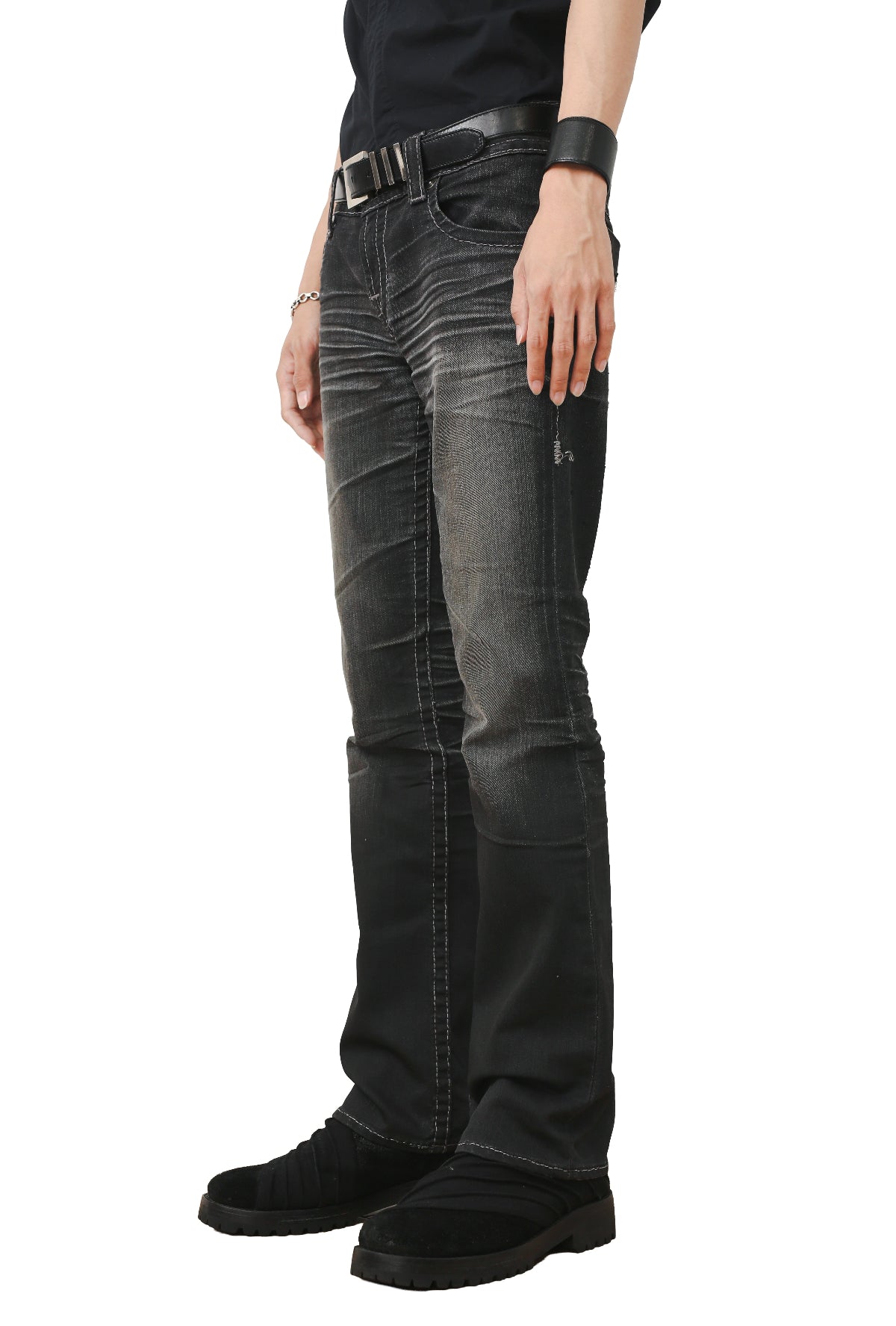 VINTAGE FADED SEMI FLARE JEANS
