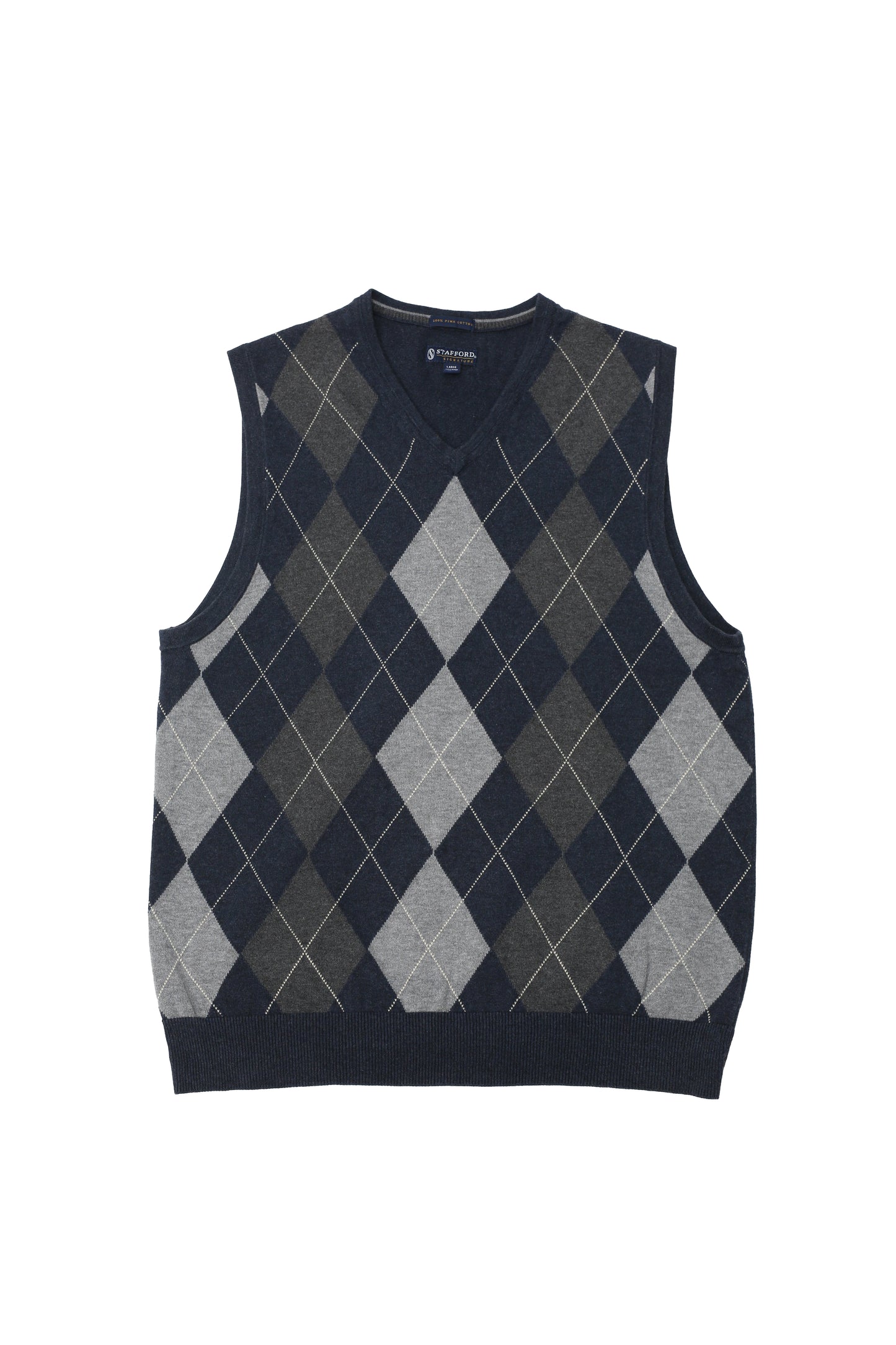 Argyle knit vest