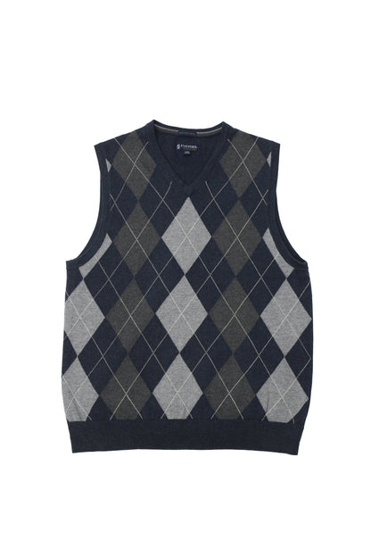 Argyle knit vest