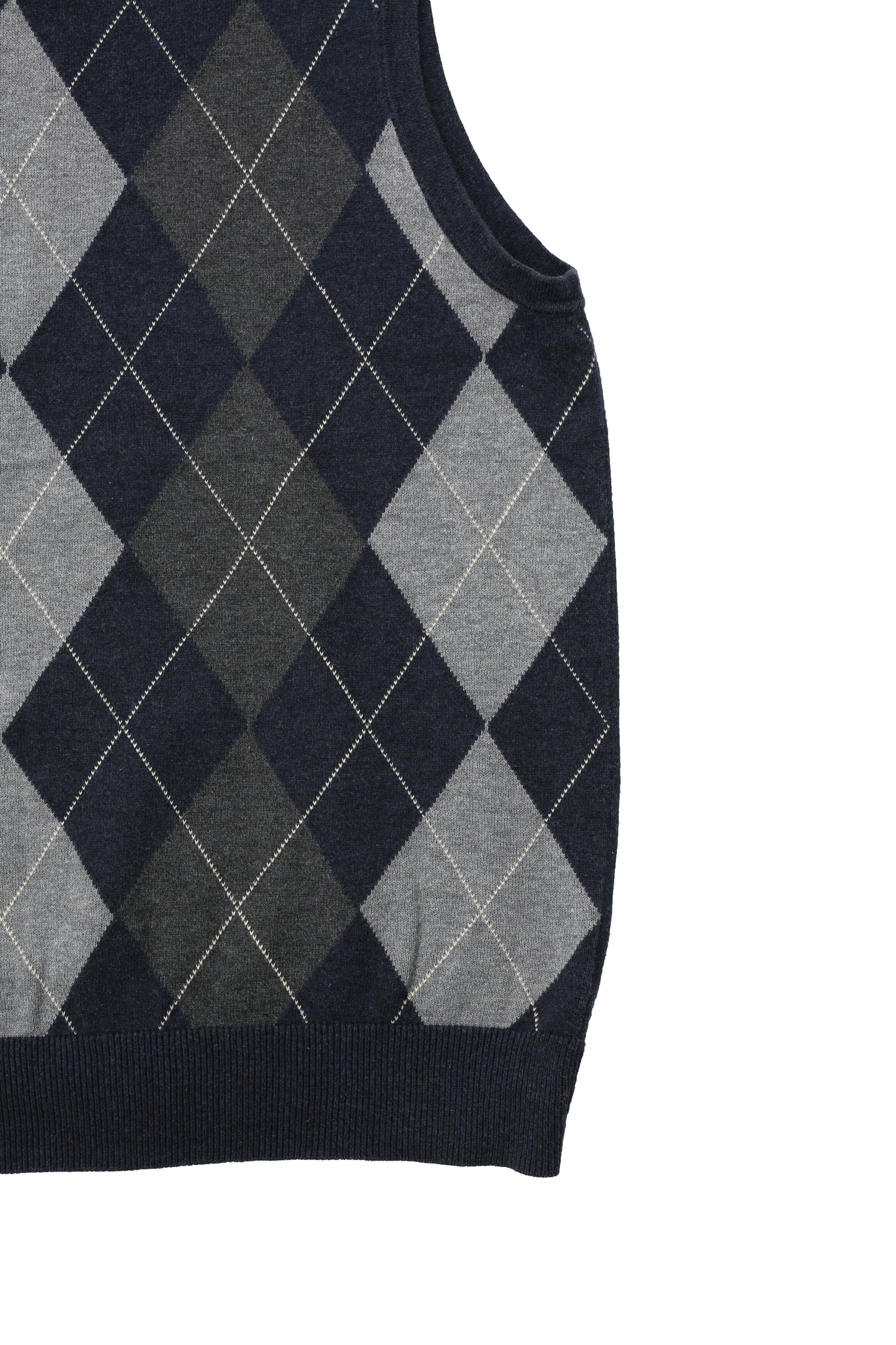 Argyle knit vest