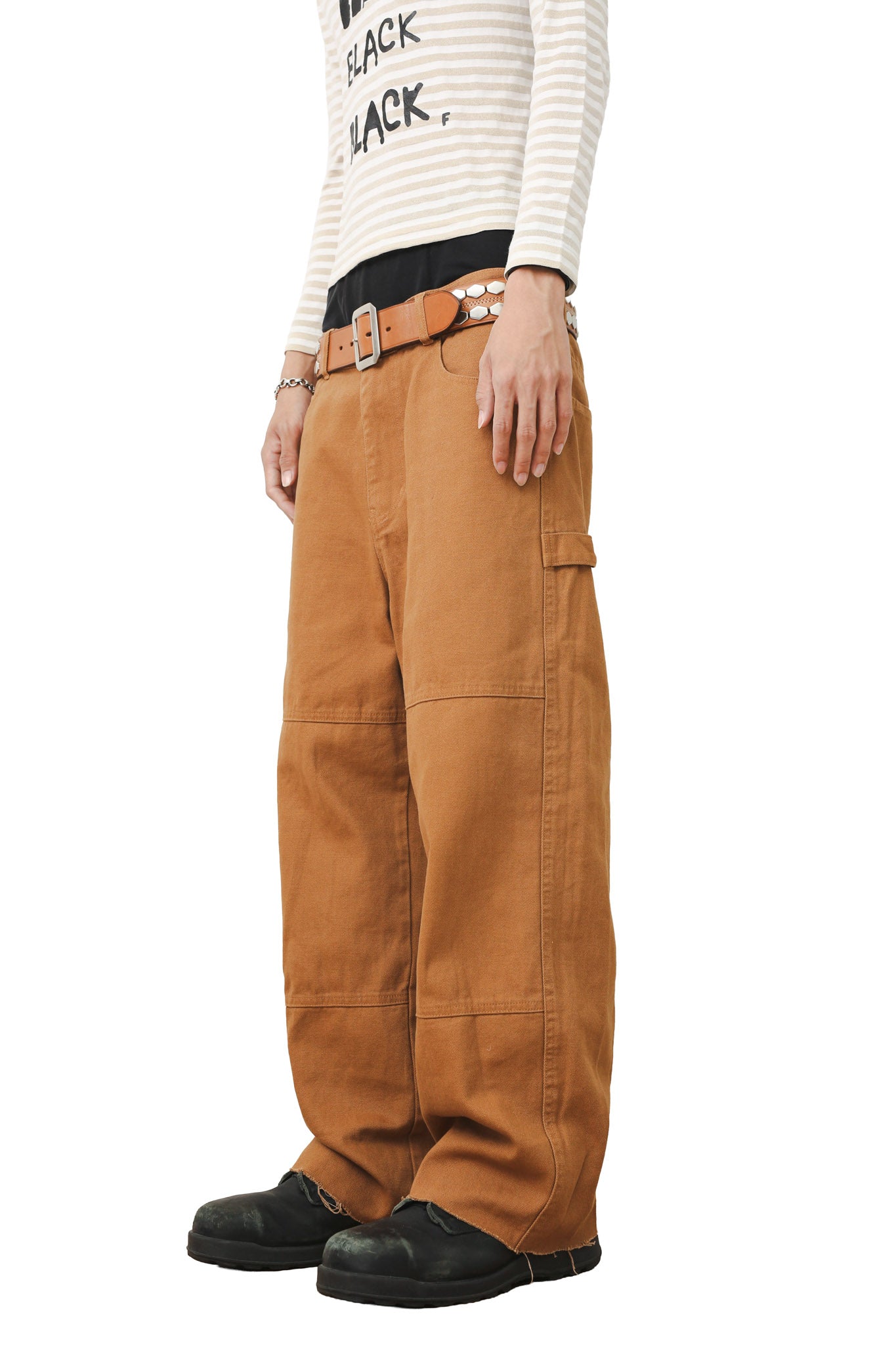 BROWN WIDE LEG JEANS