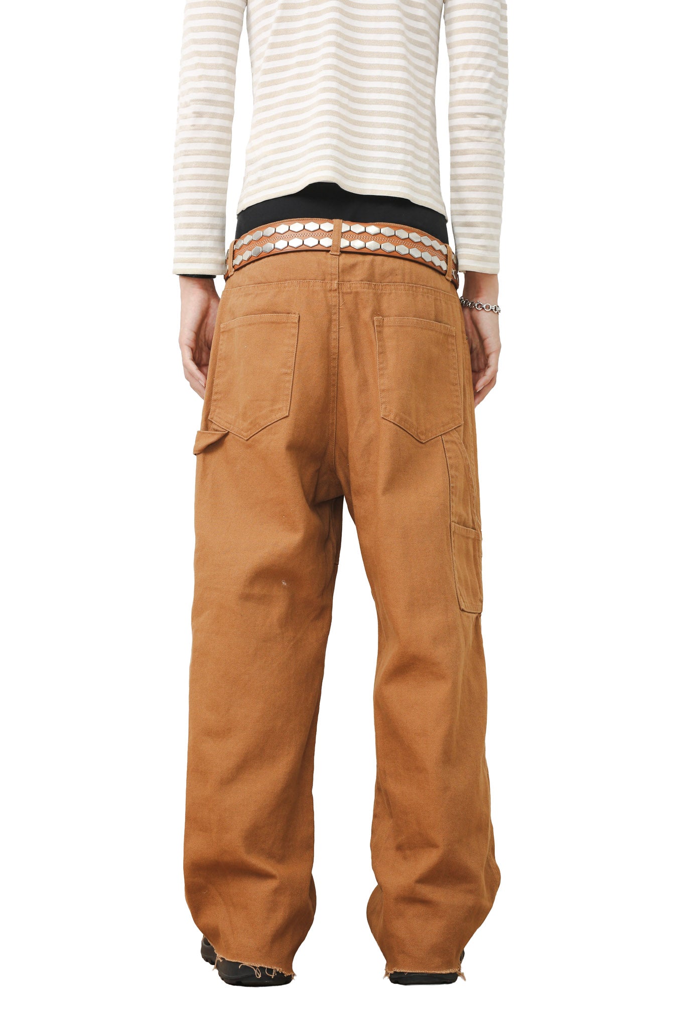 BROWN WIDE LEG JEANS