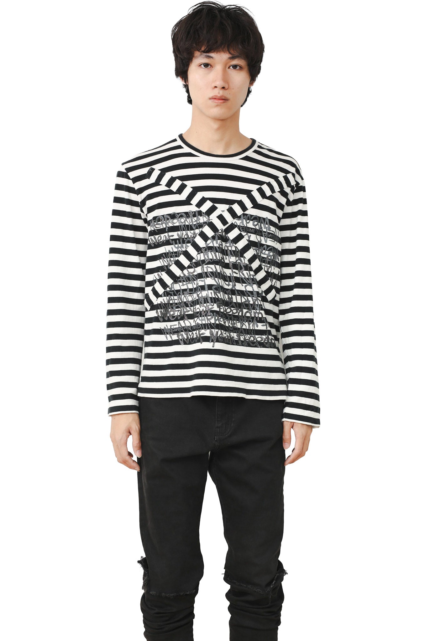 COMME DES GARCONS - BORDER L/S TEE