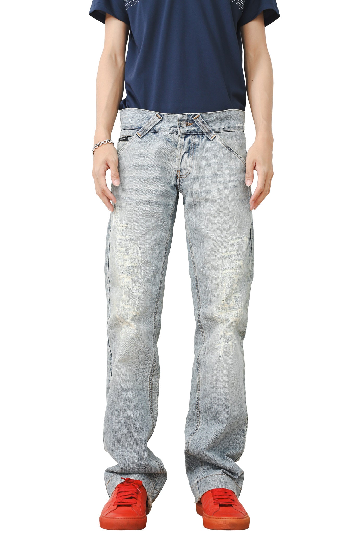 DOLCE&GABBANA - FADED STRAIGHT JEANS