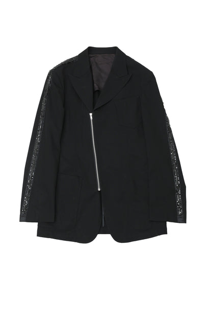 "jean paul gaultier homme" spangle zip tailored jacket