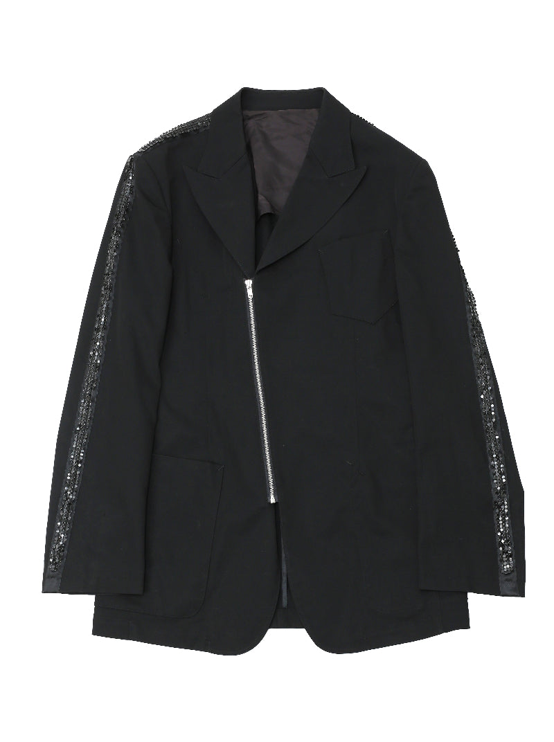 JEAN PAUL GAULTIER HOMME - SPPANGLE ZIP TAILORED JACKET