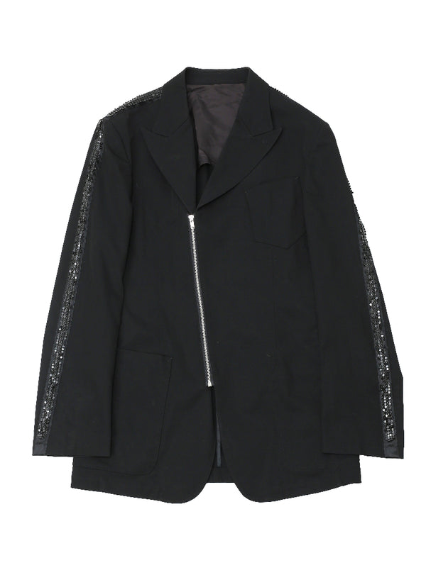 JEAN PAUL GAULTIER HOMME - SPPANGLE ZIP TAILORED JACKET