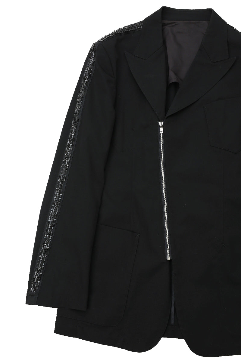 JEAN PAUL GAULTIER HOMME - SPPANGLE ZIP TAILORED JACKET