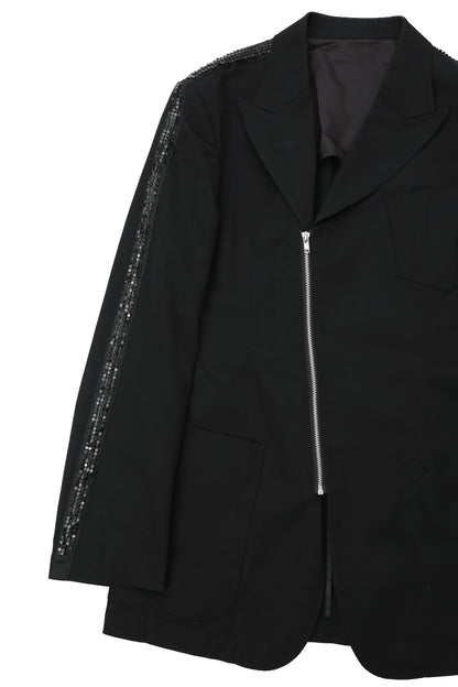 "jean paul gaultier homme" spangle zip tailored jacket