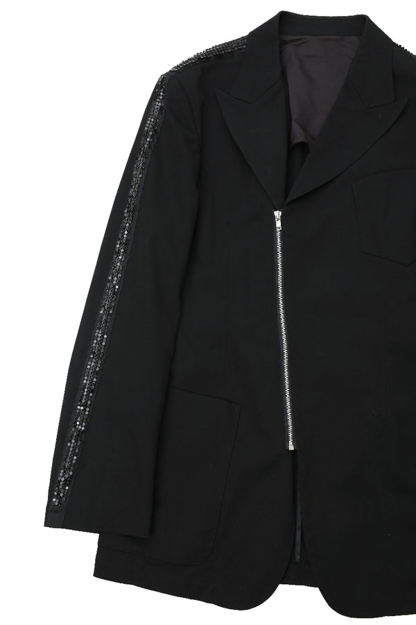 JEAN PAUL GAULTIER HOMME - SPPANGLE ZIP TAILORED JACKET