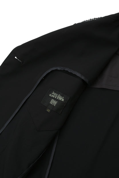 "jean paul gaultier homme" spangle zip tailored jacket