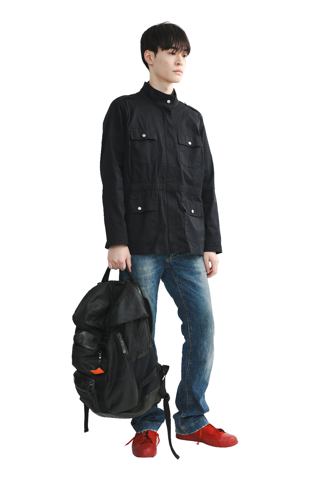 Y-3 - LEATHER BLEND NYLON BACKPACK