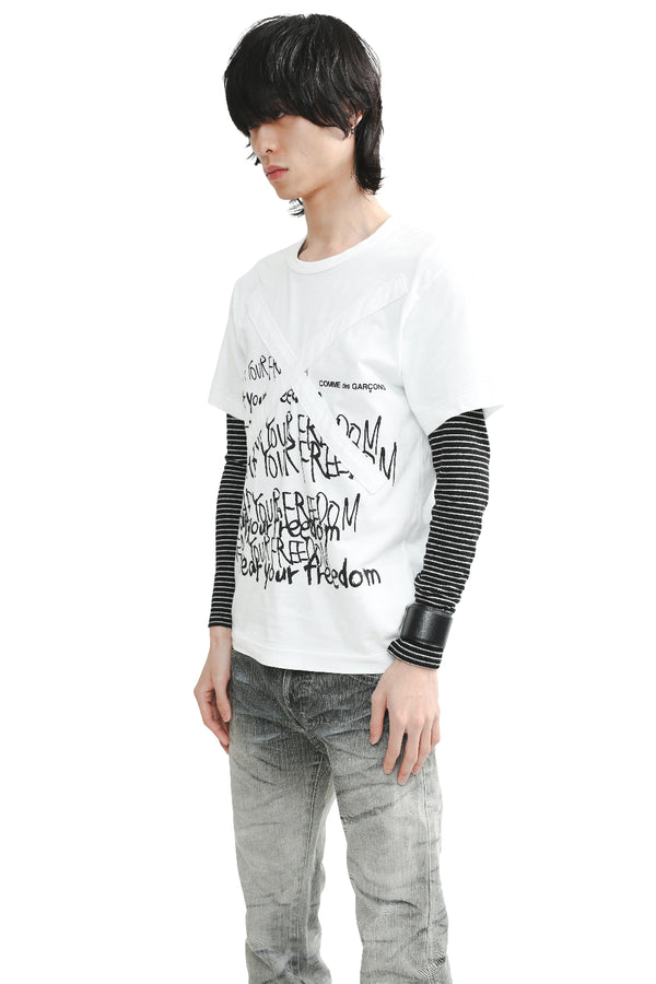 COMME DES GARCONS  HOMME PLUS - PRINTED TEE