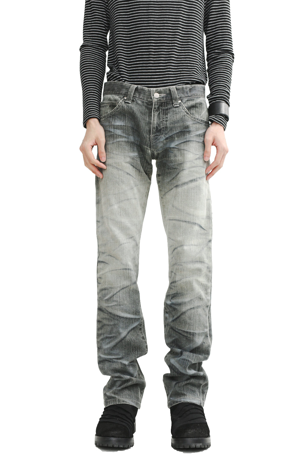 TORNDO MART - FADE GREY SKINNY JEANS