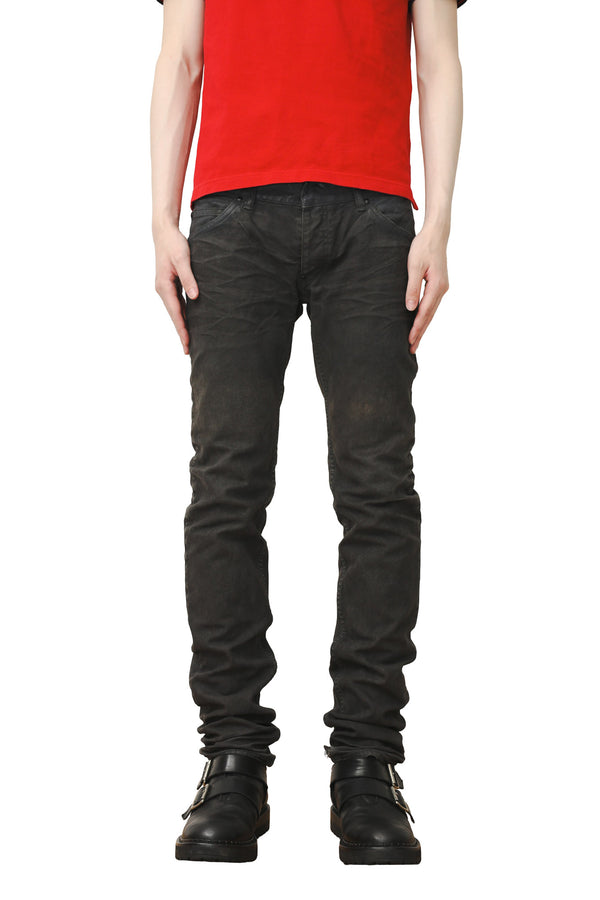 WAIST COATED STRAIGHT JEANS