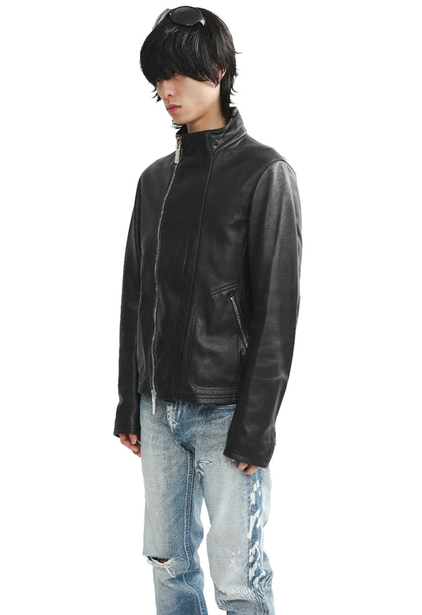 EMPORIO ARMANI 12F/W - ASSYMMETRY LEATHER JACKET