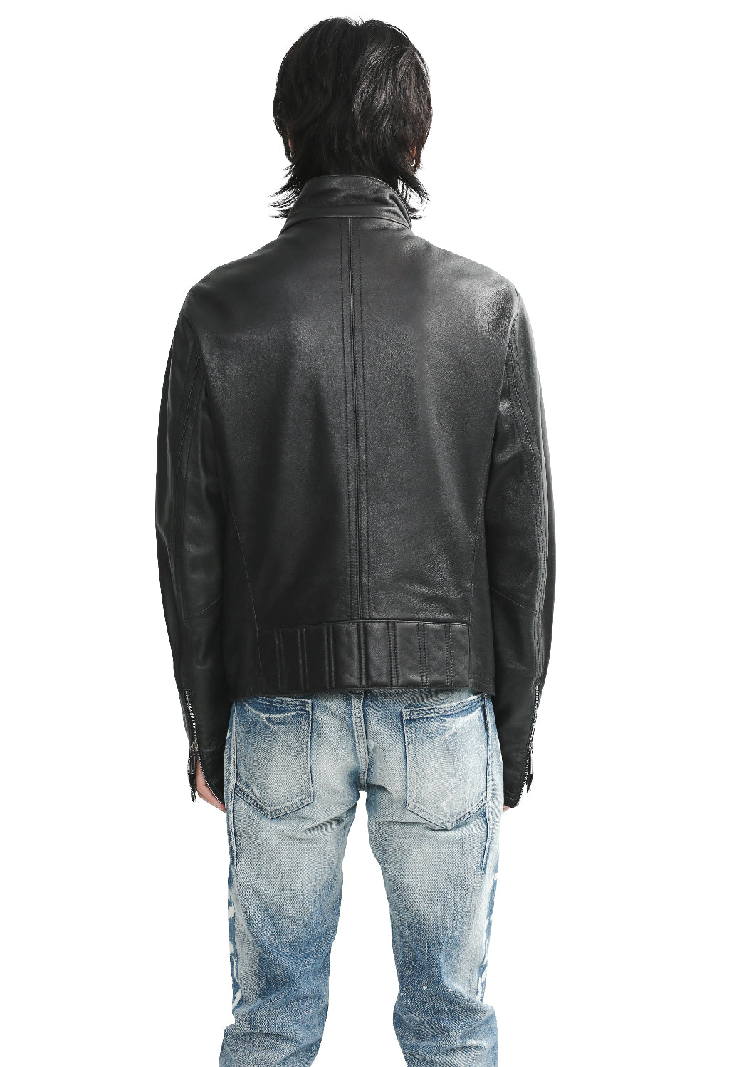 EMPORIO ARMANI 12F/W - ASSYMMETRY LEATHER JACKET