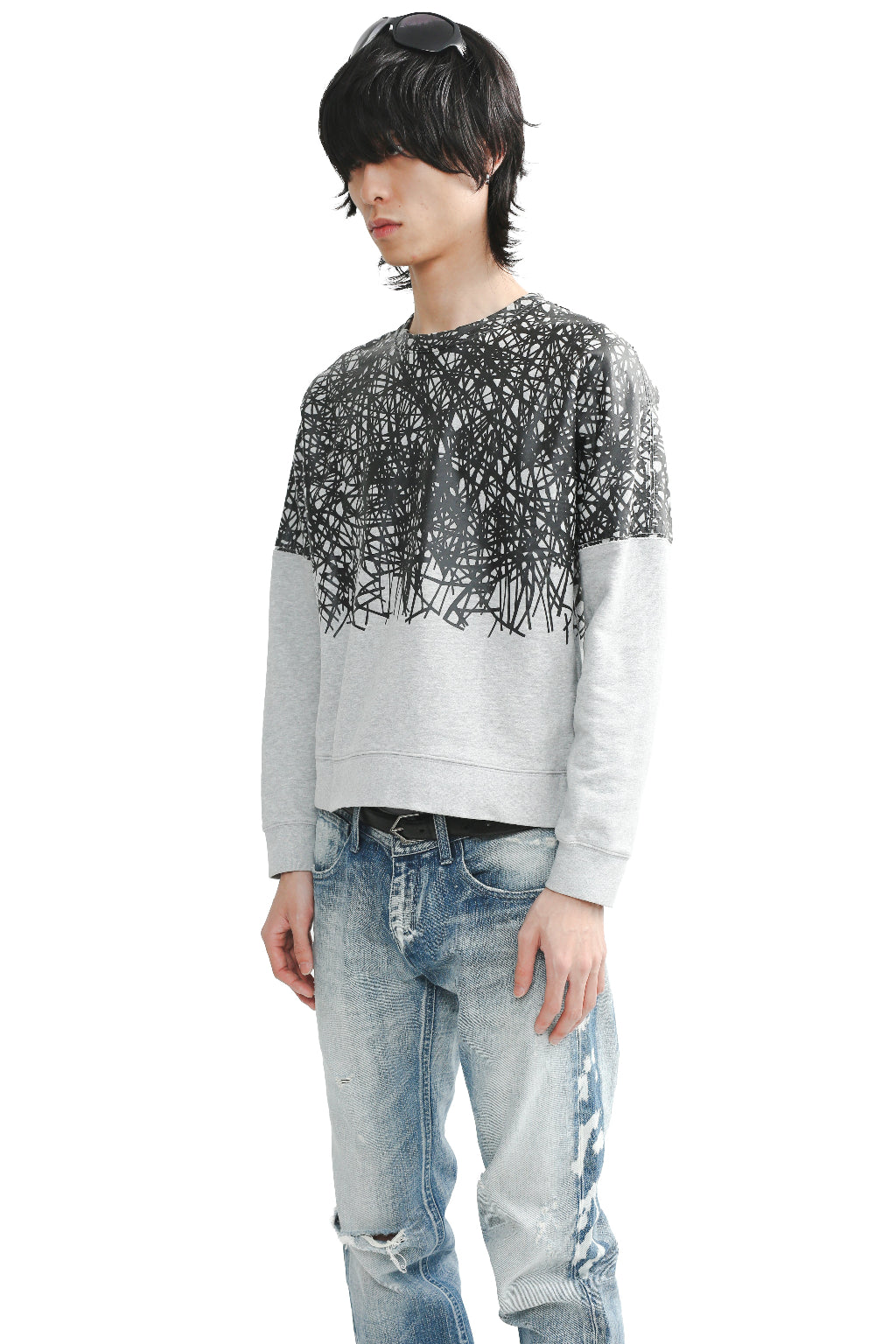 BALENCIAGA - SCRATCHED SWEATSHIRT