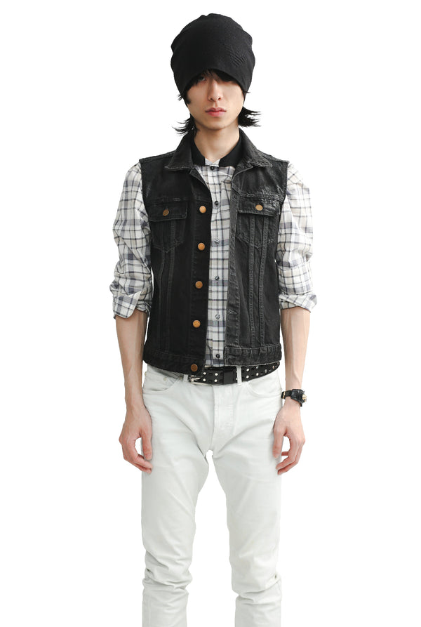 JIL SANDER - COATED DENIM VEST