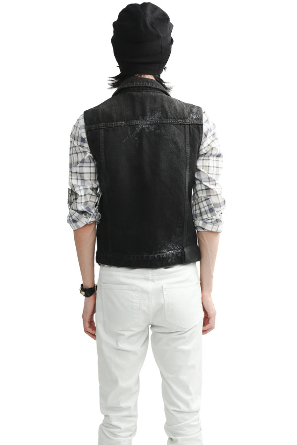 JIL SANDER - COATED DENIM VEST