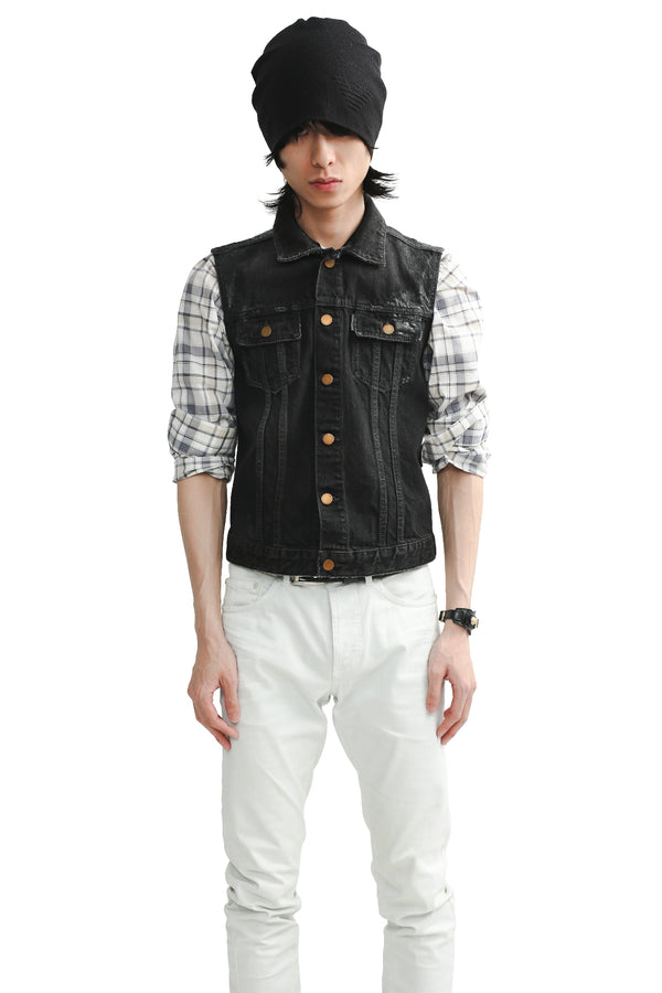 JIL SANDER - COATED DENIM VEST