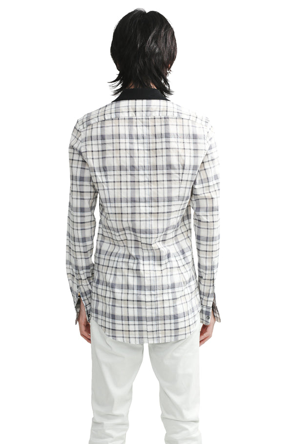 DOLCE & GABBANA - CHECKED CLERIC SHIRT