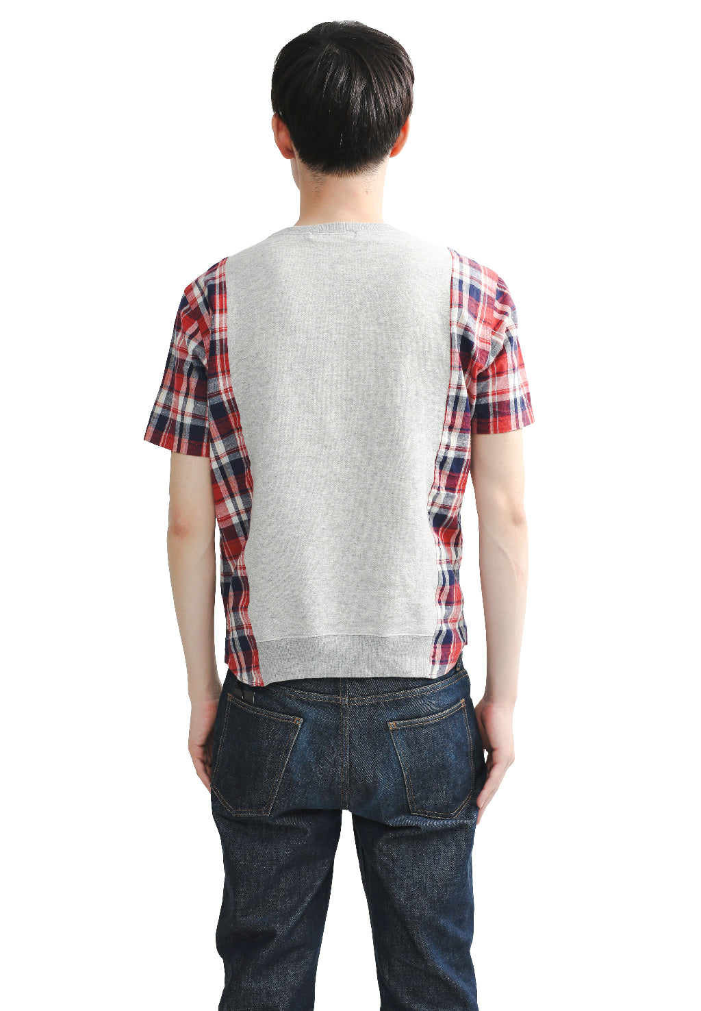 CHECKED SWITCHING SWEAT TEE