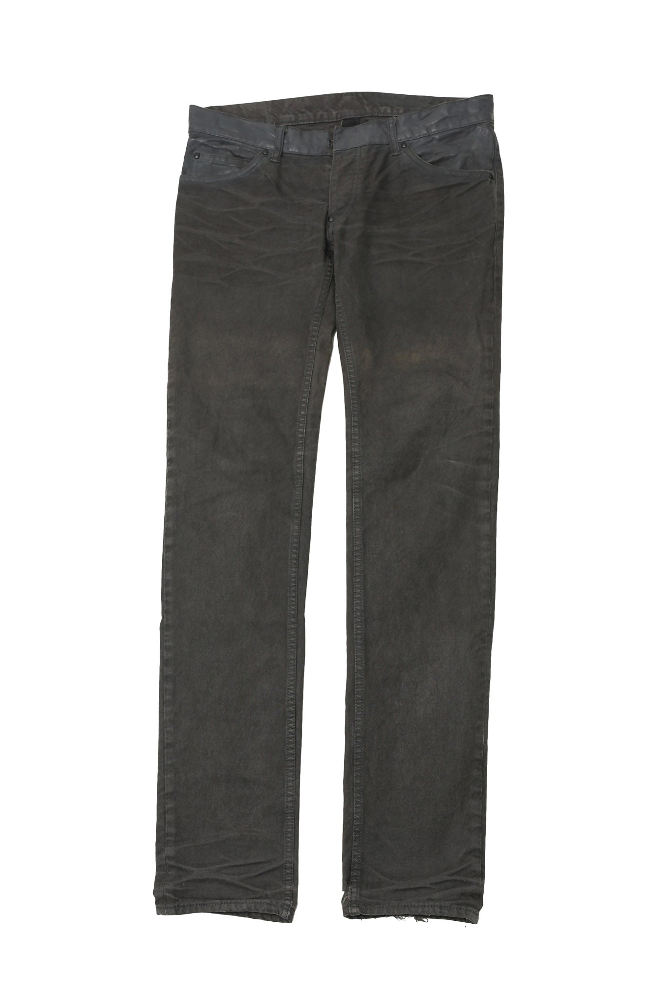 WAIST COATED STRAIGHT JEANS