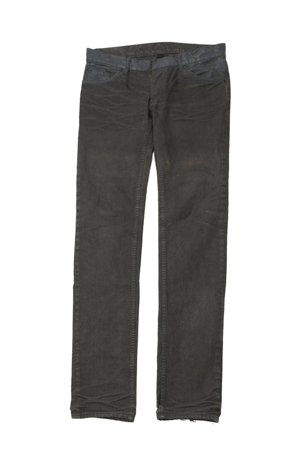 WAIST COATED STRAIGHT JEANS