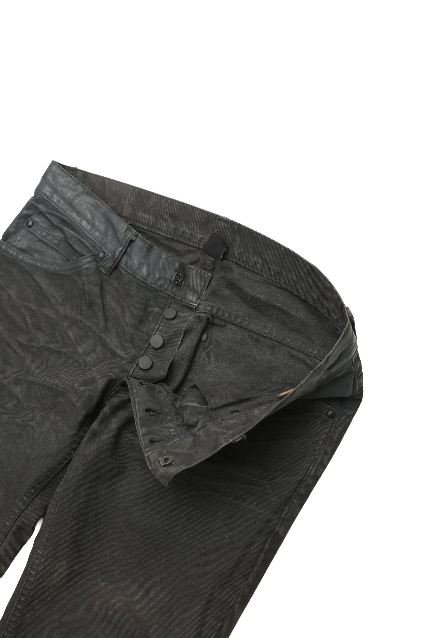WAIST COATED STRAIGHT JEANS